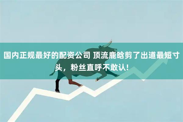国内正规最好的配资公司 顶流鹿晗剪了出道最短寸头，粉丝直呼不敢认!
